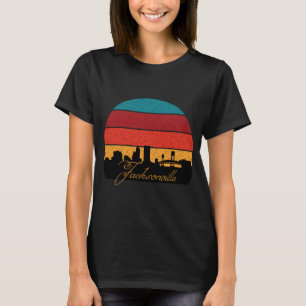 Jacksonville Skyline Retro Sunset Travel T-Shirt