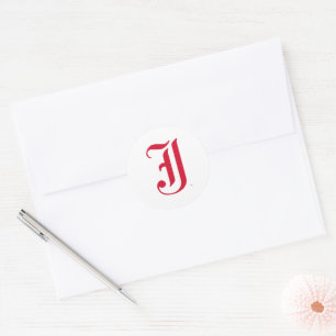 Jacksonville State University Classic JSU Letter Classic Round Sticker
