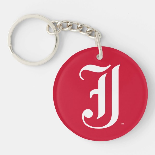 Jacksonville State University Classic JSU Letter Key Ring (Front)
