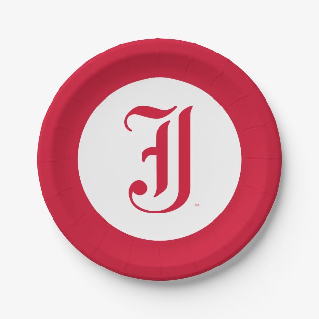 Jacksonville State University Classic JSU Letter Paper Plate (Front)