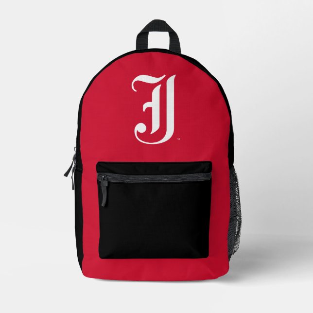 Jacksonville State University Classic JSU Letter Printed Backpack (Front)