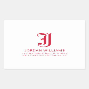 Jacksonville State University Classic JSU Letter Rectangular Sticker