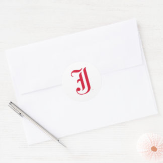 Jacksonville State University Classic JSU Letter Round Sticker