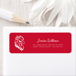 Jacksonville State University Gamecocks Red Eagle Return Address Label