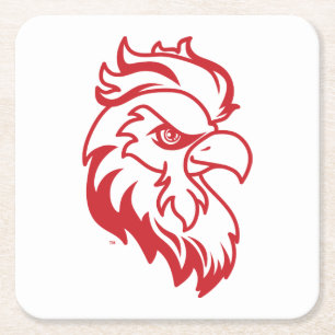 Jacksonville State University Gamecocks Red Eagle Square Paper Coaster