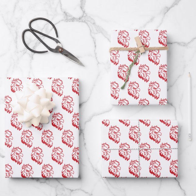 Jacksonville State University Gamecocks Red Eagle Wrapping Paper Sheet (Front)