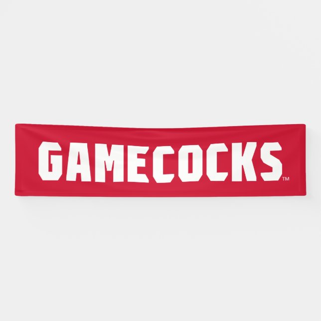 Jacksonville State University Gamecocks Red Logo Banner (Horizontal)