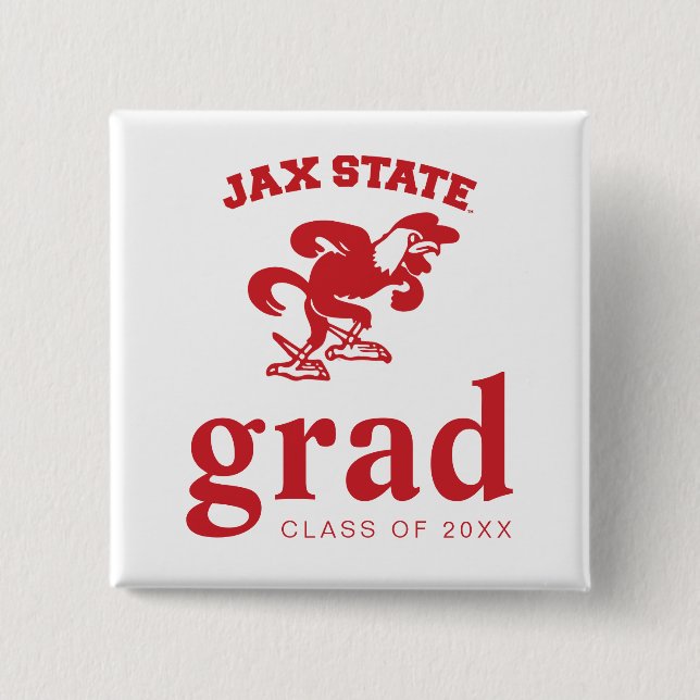 Jacksonville State University Graduation 15 Cm Square Badge (Front)