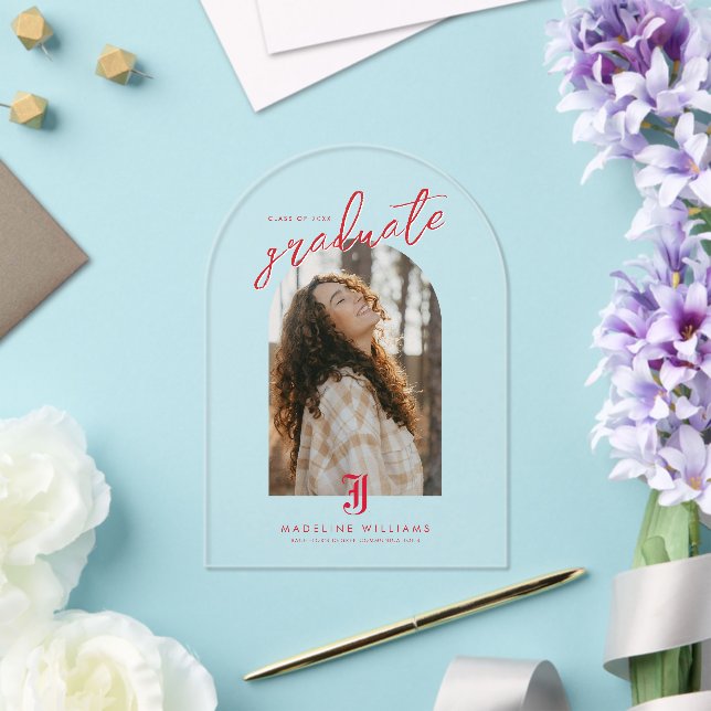 Jacksonville State University Graduation Acrylic Invitations (Insitu (Wedding))