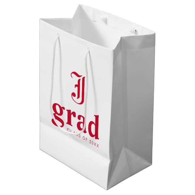 Jacksonville State University Graduation Medium Gift Bag (Front Angled)