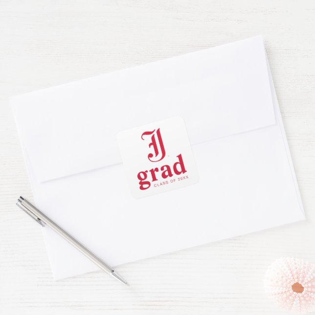 Jacksonville State University Graduation Square Sticker (Envelope)