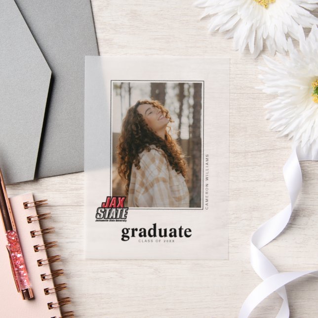 Jacksonville State University Graduation Vellum Invitations (Wedding)