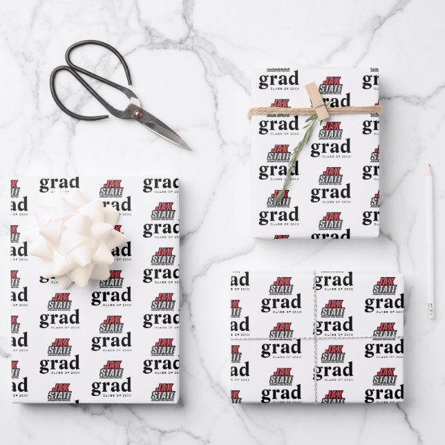 Jacksonville State University Graduation Wrapping Paper Sheet (Front)