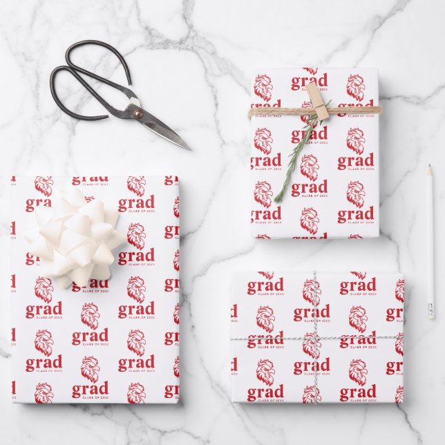 Jacksonville State University Graduation Wrapping Paper Sheet (Front)