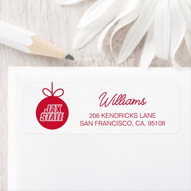 Jacksonville State University Holiday Return Address Label (Insitu)