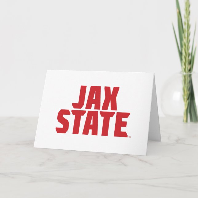 Jacksonville State University JAX STATE Bold Red Card (Front)