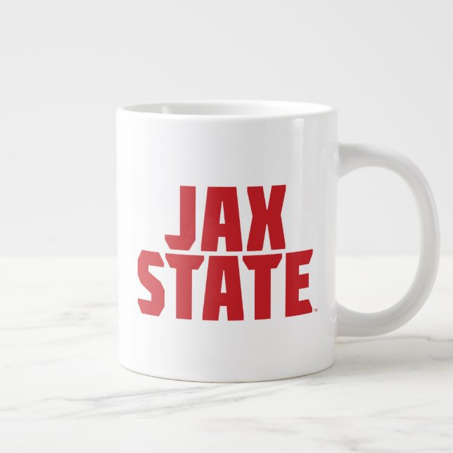 Jacksonville State University JAX STATE Bold Red Large Coffee Mug (Right)