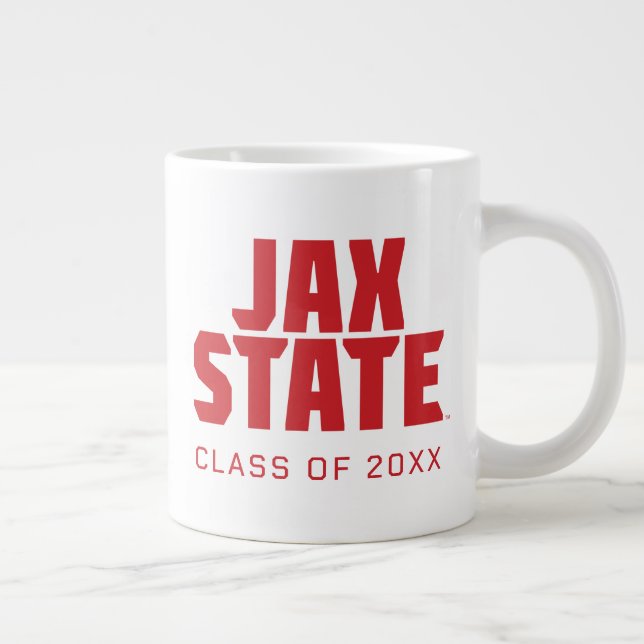 Jacksonville State University JAX STATE Bold Red Large Coffee Mug (Right)