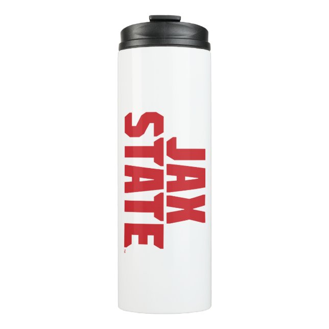 Jacksonville State University JAX STATE Bold Red Thermal Tumbler (Front)