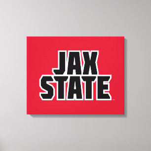 Jacksonville State University JAX STATE Bold Text Canvas Print