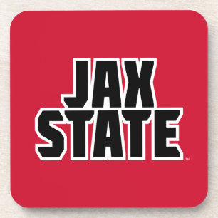 Jacksonville State University JAX STATE Bold Text Coaster