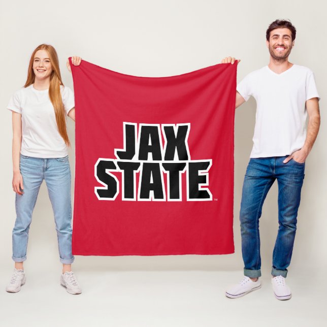 Jacksonville State University JAX STATE Bold Text Fleece Blanket (In Situ)