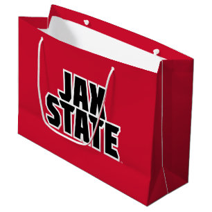 Jacksonville State University JAX STATE Bold Text Large Gift Bag