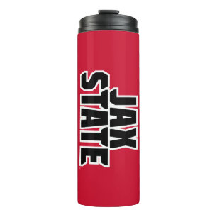 Jacksonville State University JAX STATE Bold Text Thermal Tumbler