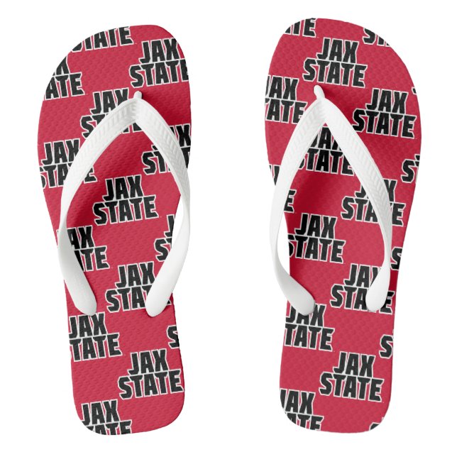 Jacksonville State University JAX STATE Bold Text Thongs (Footbed)