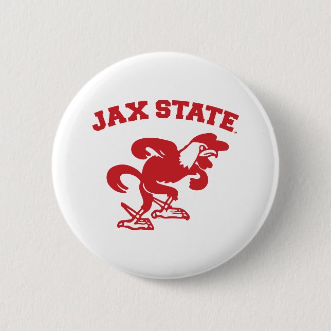 Jacksonville State University JAX State Gamecocks 6 Cm Round Badge (Front)