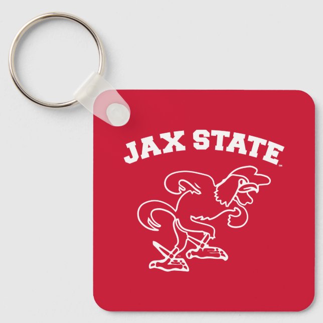 Jacksonville State University JAX State Gamecocks Key Ring (Front)
