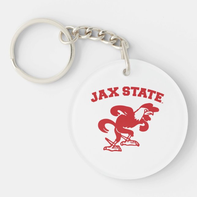 Jacksonville State University JAX State Gamecocks Key Ring (Front)