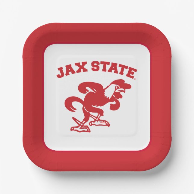 Jacksonville State University JAX State Gamecocks Paper Plate (Front)