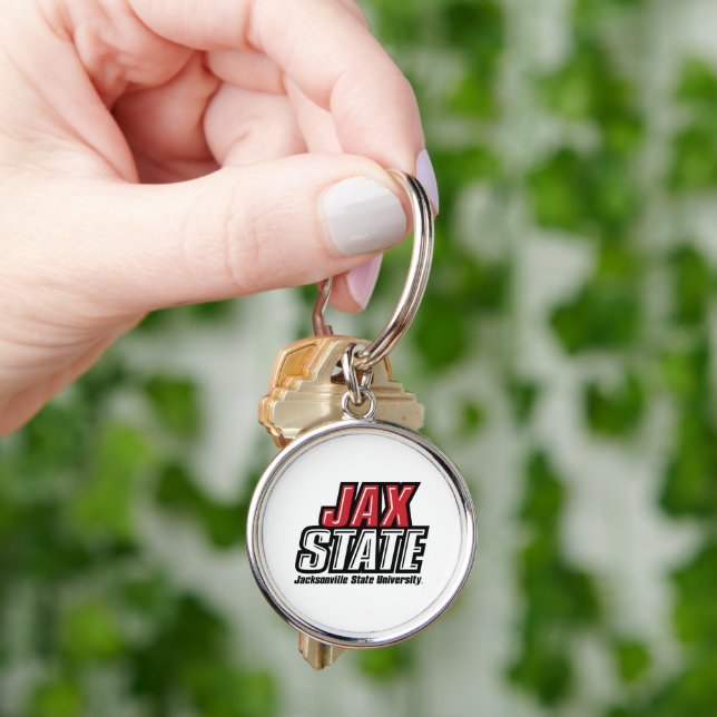 Jacksonville State University JAX STATE Logo Key Ring (Hand)