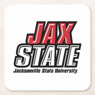 Jacksonville State University JAX STATE Logo Square Paper Coaster