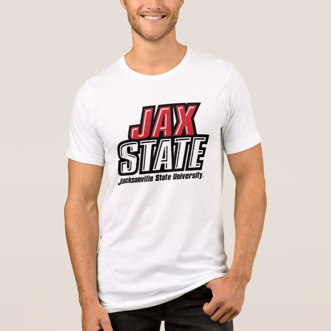 Jacksonville State University JAX STATE Logo Tri-Blend Shirt (Front)