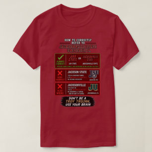 Jacksonville State University Reference Guide Red T-Shirt