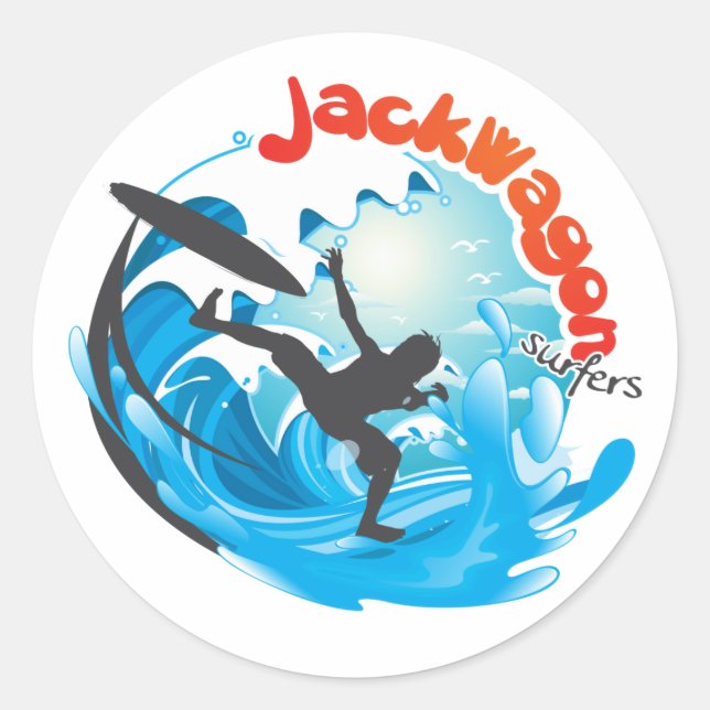 JackWagon Stickers! Classic Round Sticker (Front)