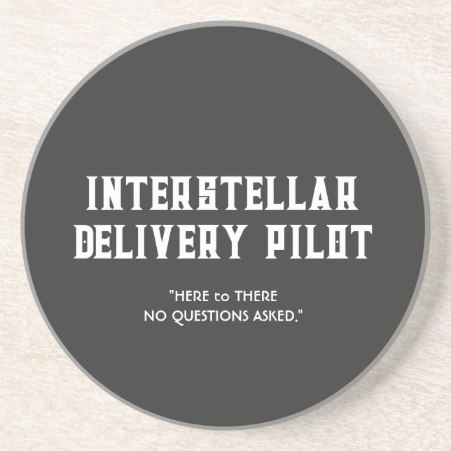 Jacleg Courier Service PILOT Sandstone Coaster (Front)