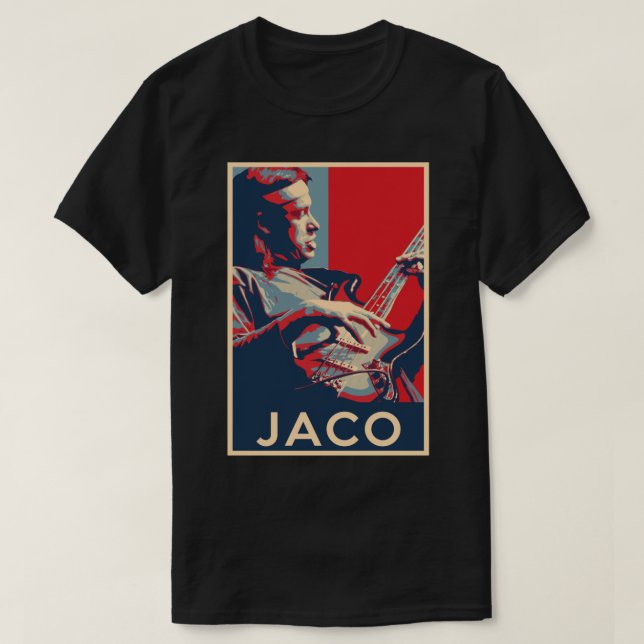 Jaco Pastorius Hope Poster - Sizes of Jazz Musicia T-Shirt (Design Front)