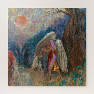 Jacob and the Angel Odilon Redon Jigsaw Puzzle