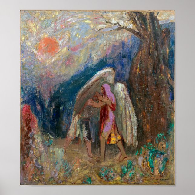 Jacob and the Angel | Odilon Redon | Poster (Front)