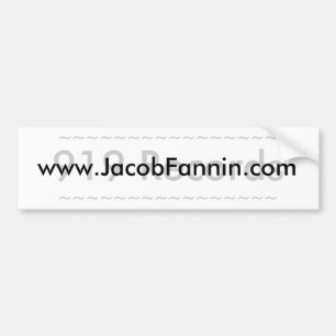 Jacob Fannin Bumper Sticker