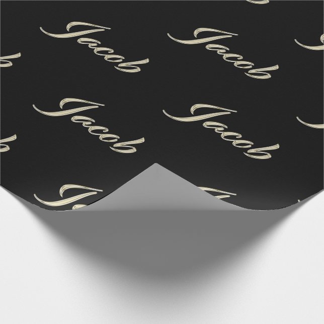 Jacob first name noble gift wrapping paper (Corner)
