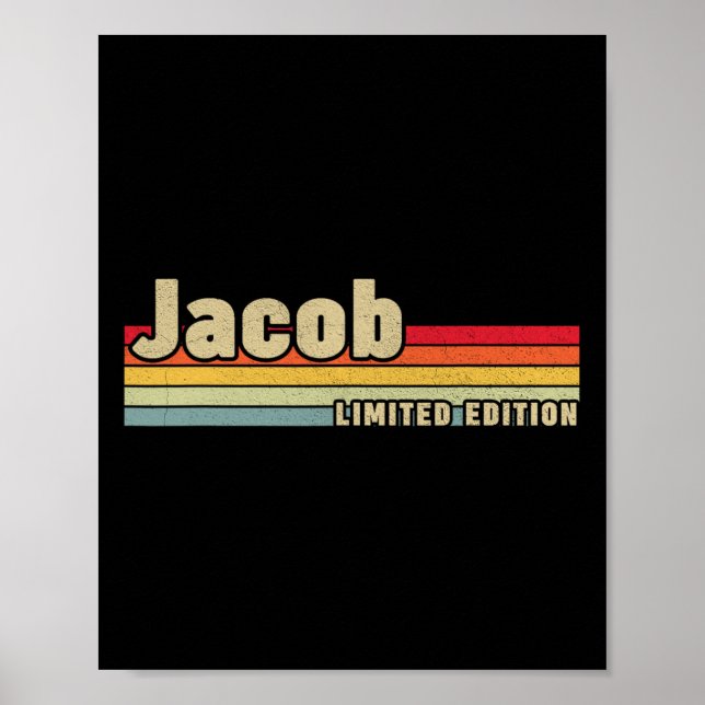 Jacob Gift Name Personalised Birthday Funny Christ Poster (Front)