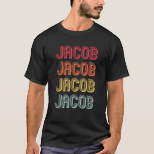 JACOB Gift Name Personalised Funny Retro Vintage B T-Shirt
