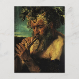 Jacob Jordaens- Bust of Satyr Postcard