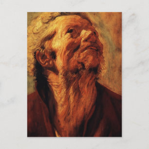 Jacob Jordaens- Study of head of Abraham Grapheus Postcard