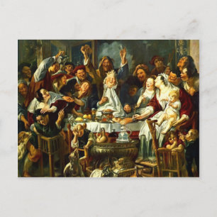 Jacob Jordaens- The King Drinks Postcard