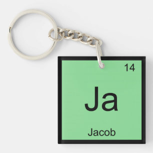 Jacob Name Chemistry Element Periodic Table Key Ring